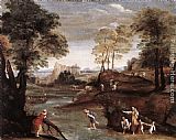 Domenichino Landscape with Ford painting